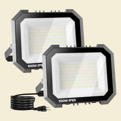 Valo – Tehokas 100W IP65 LED-valonheitin pistokkeella