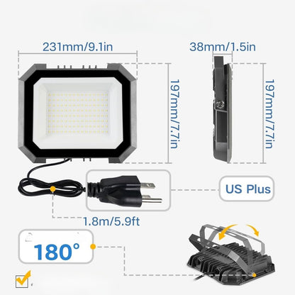 Valo – Tehokas 100W IP65 LED-valonheitin pistokkeella